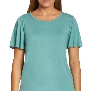 Nine West Flutter Sleeve Top